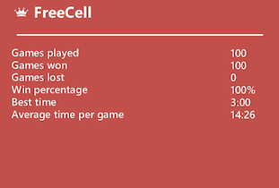 FreeCell Result